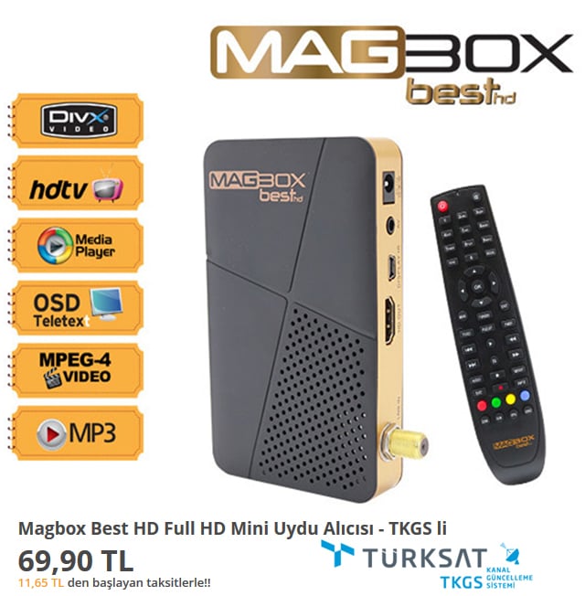 Magbox Best Full HD Uydu Alıcısı Kargo Bedava Fırsatıyla..