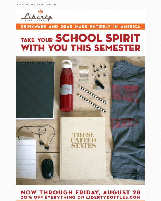 Liberty Bottles Newsletter Design Example