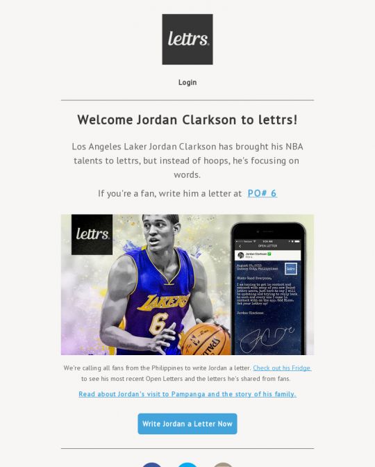 lettrs Newsletter Design Example