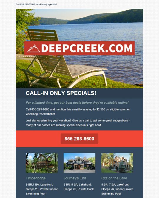 Deep Creek Newsletter Design Example